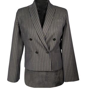 ME+EM black/gold Pinstripe Blazer